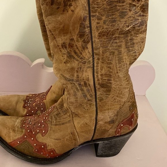 Sterling River Boots Brown and Red Western Boots. - Picture 4 of 11